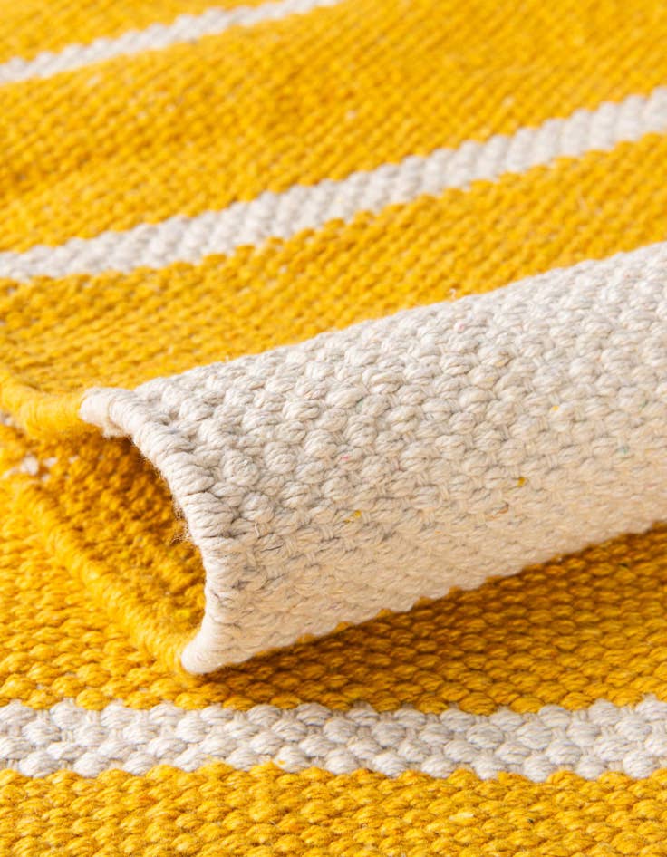 Detail image of  7' 1 x 7' 1  Hand Woven Chindi Cotton Square Rug