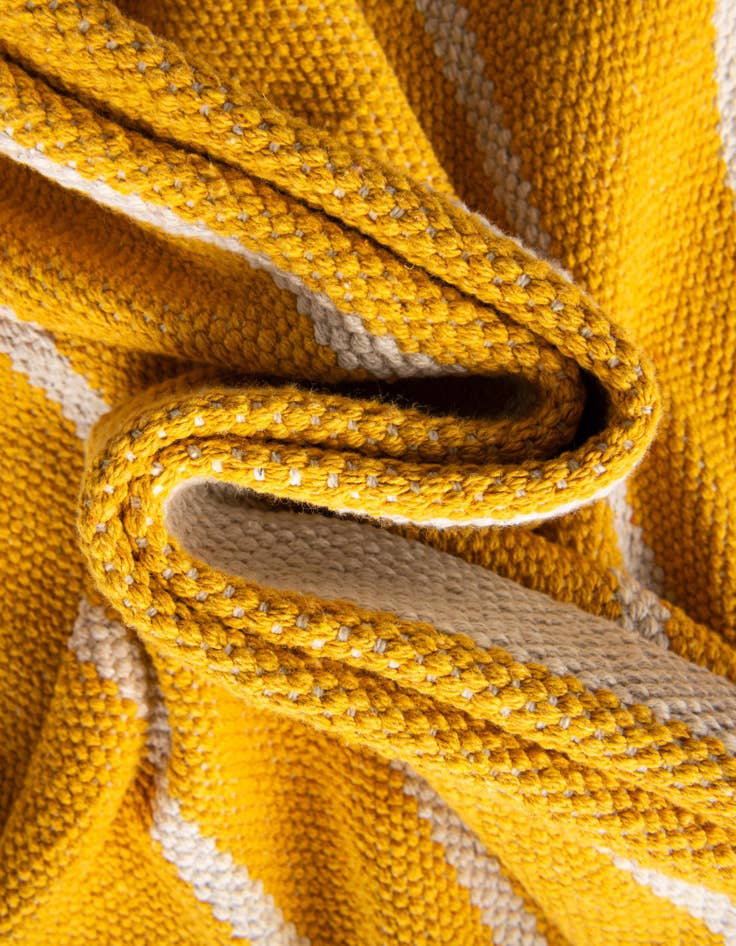 Detail image of  7' 1 x 7' 1  Hand Woven Chindi Cotton Square Rug