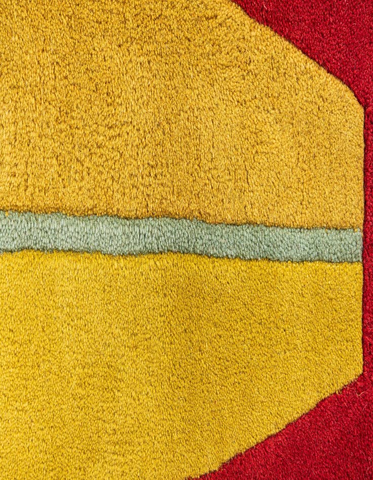 Detail image of  2' x 8' 10 SurfBoard Wool Freeform Rug