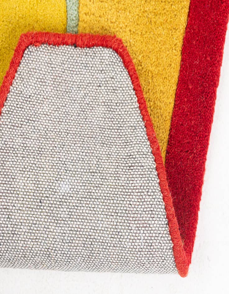 Detail image of  2' x 8' 10 SurfBoard Wool Freeform Rug