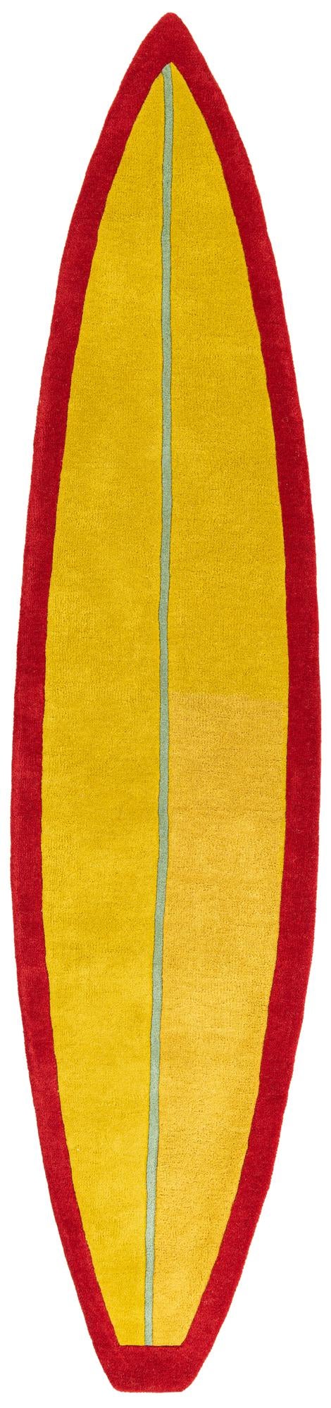 Gold 2' x 8' 10 SurfBoard Wool Freeform Rug | Rugs.com