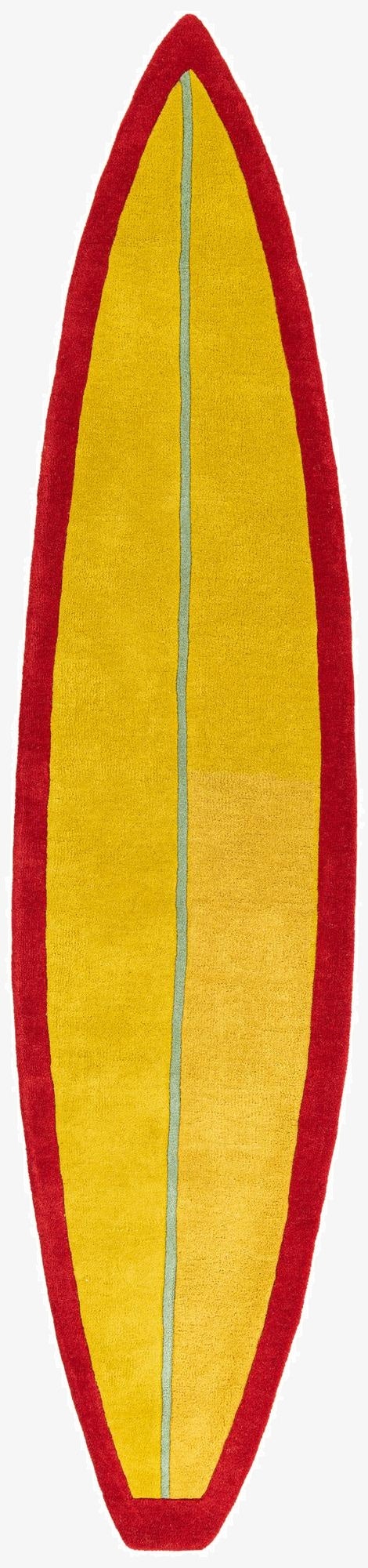  2' x 8' 10 SurfBoard Wool Freeform Rug