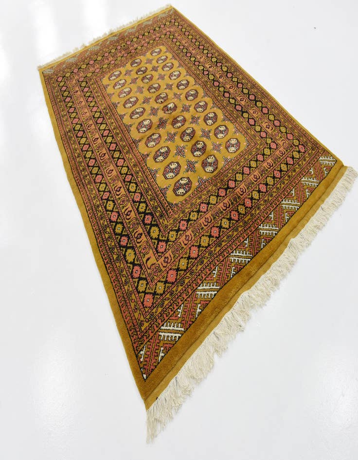 Detail image of  5' 8 x 7' 10  Hand Knotted Afghan Akhche Wool Rug