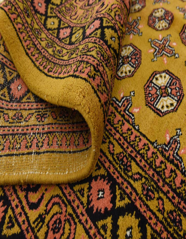 Detail image of  5' 8 x 7' 10  Hand Knotted Afghan Akhche Wool Rug