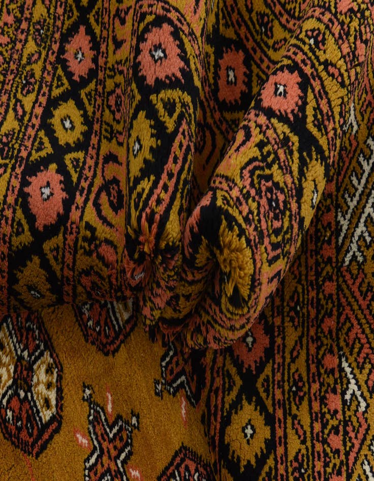 Detail image of  5' 8 x 7' 10  Hand Knotted Afghan Akhche Wool Rug