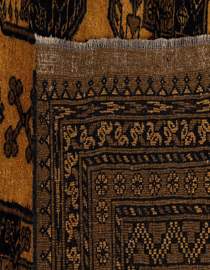 Detail image of  8' 7 x 11' 4  Hand Knotted Afghan Akhche Wool Rug