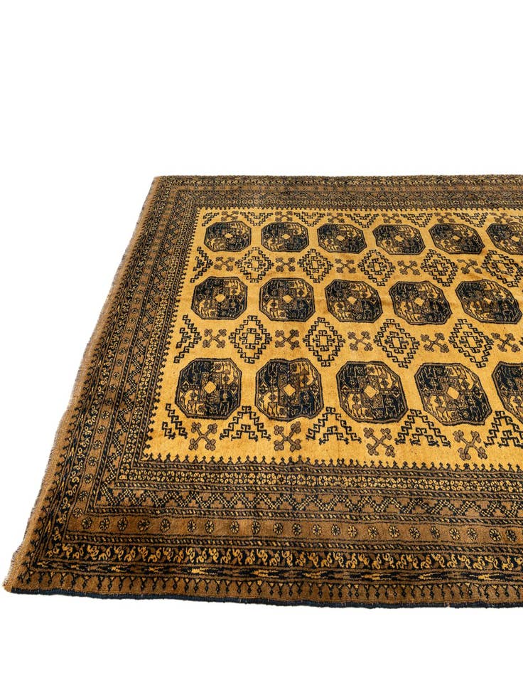 Detail image of  8' 7 x 11' 4  Hand Knotted Afghan Akhche Wool Rug