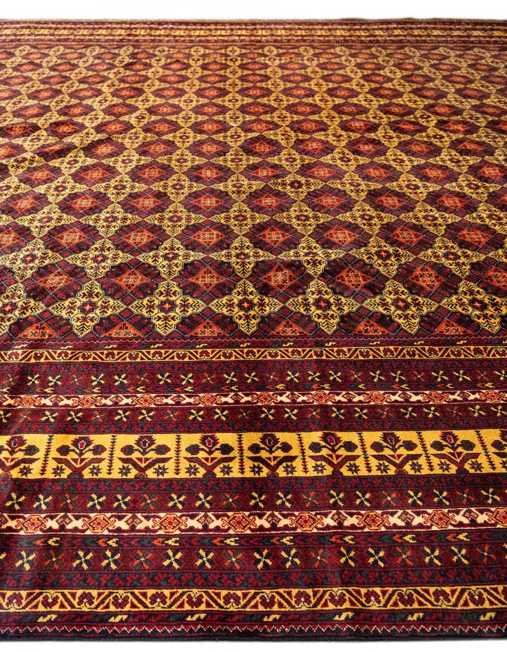 Detail image of  15' 8 x 19' 6  Hand Knotted Afghan Ersari Wool Rug