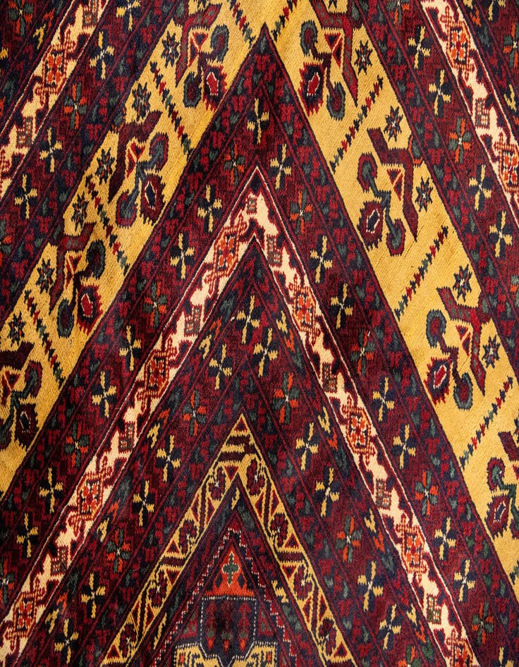 Detail image of  15' 8 x 19' 6  Hand Knotted Afghan Ersari Wool Rug