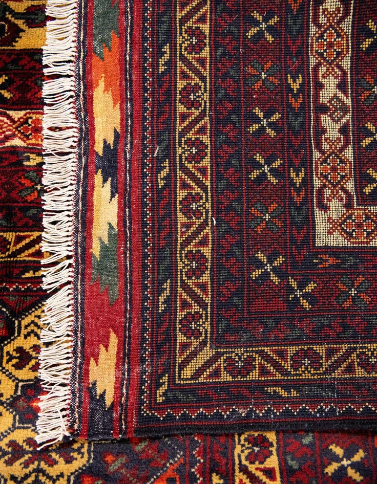 Detail image of  15' 8 x 19' 6  Hand Knotted Afghan Ersari Wool Rug