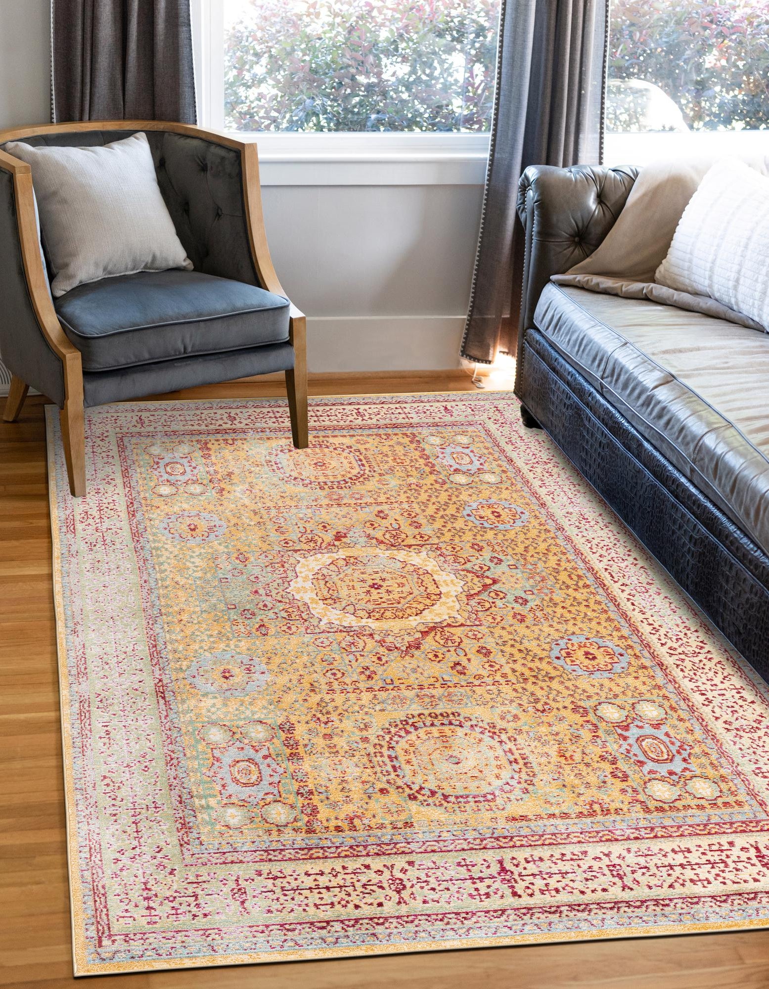 Gold 7' x 10' Alexis Rug | Rugs.com