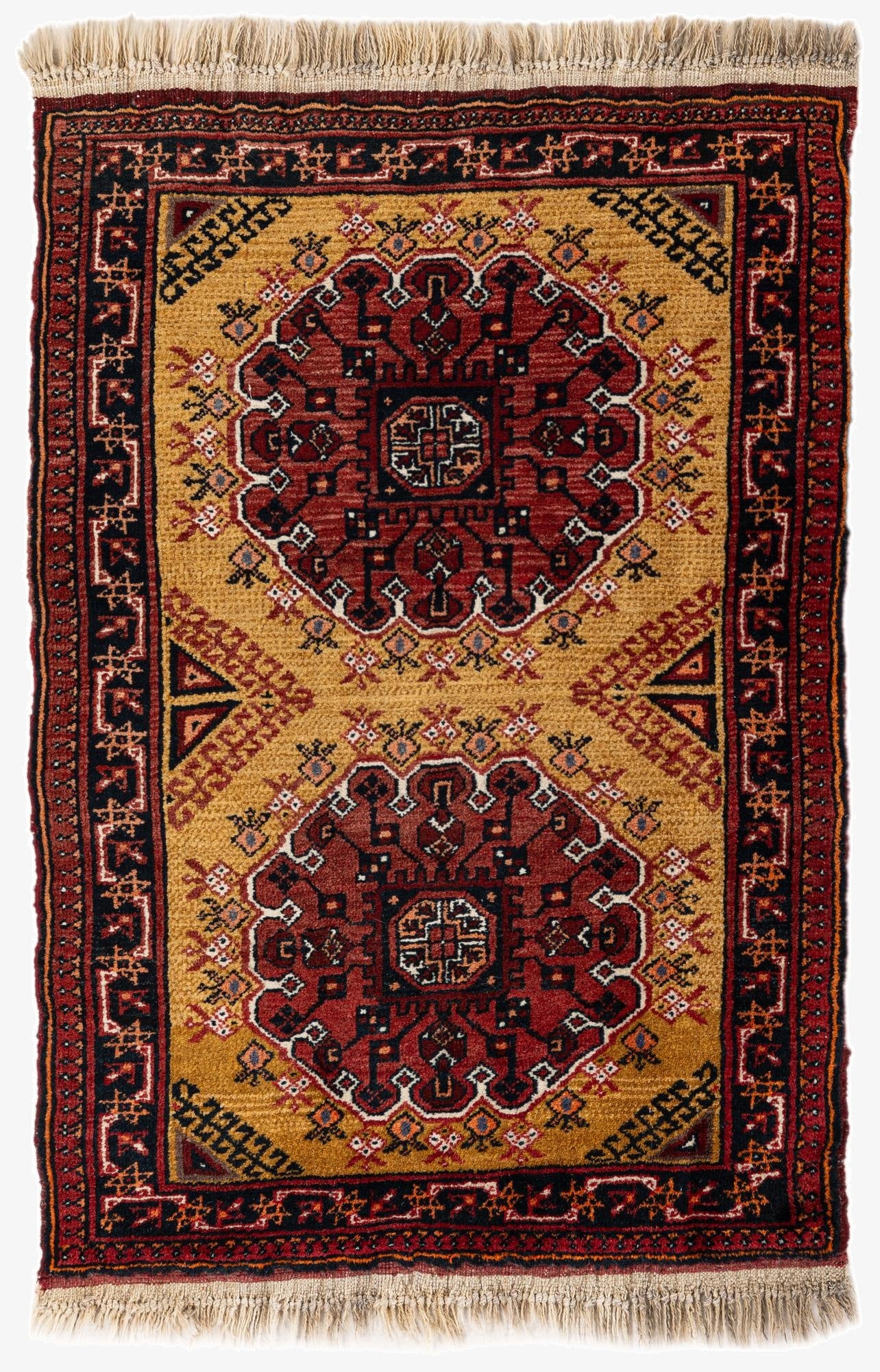  2' 5 x 3' 7  Hand Knotted Anatolian Wool Rug