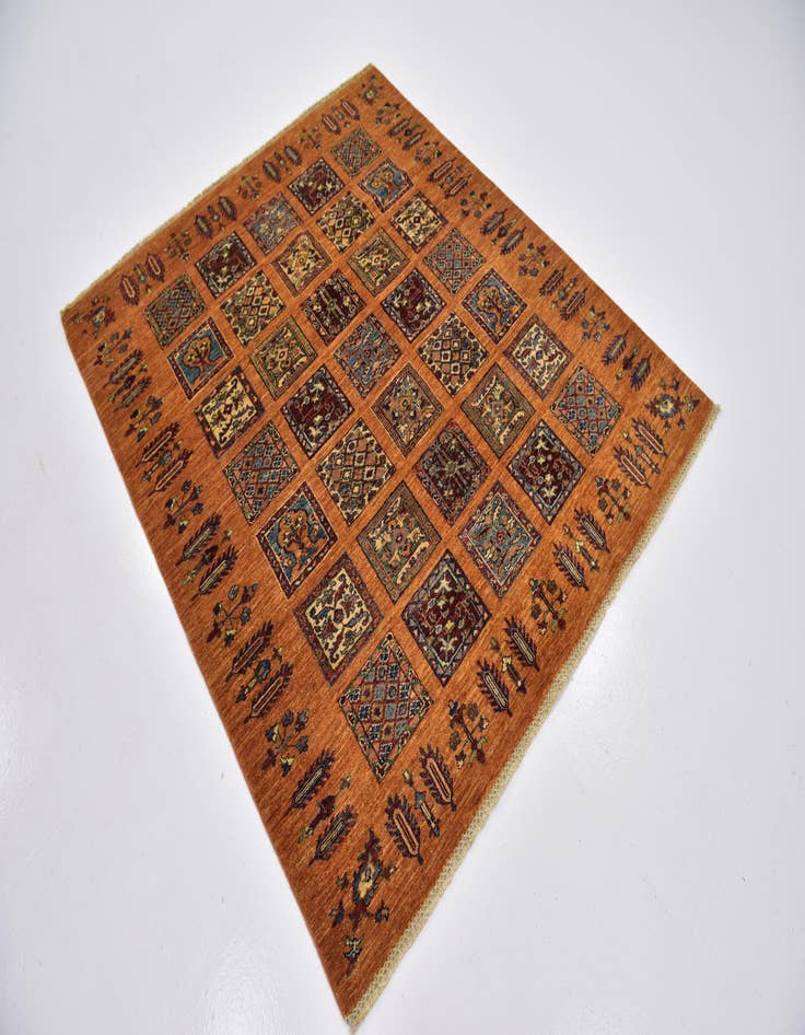 Detail image of  5' x 6'  Hand Knotted Ariana Ziegler Rug