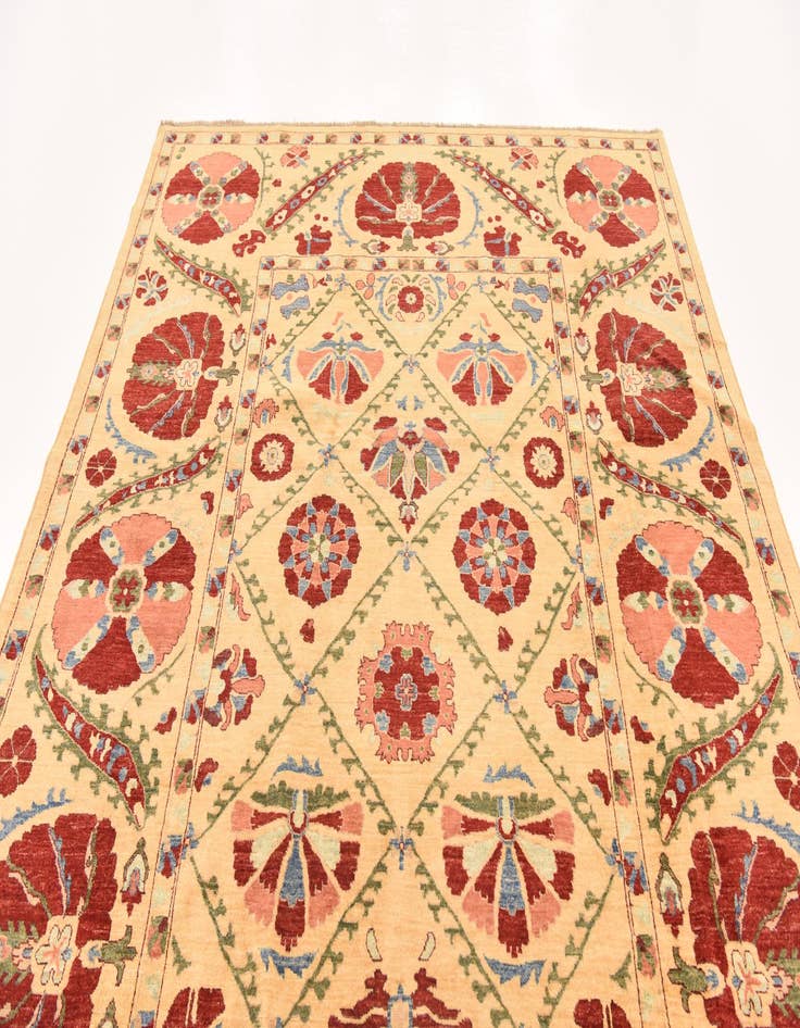 Detail image of  7' x 9' 7  Hand Knotted Ariana Ziegler Oriental Rug