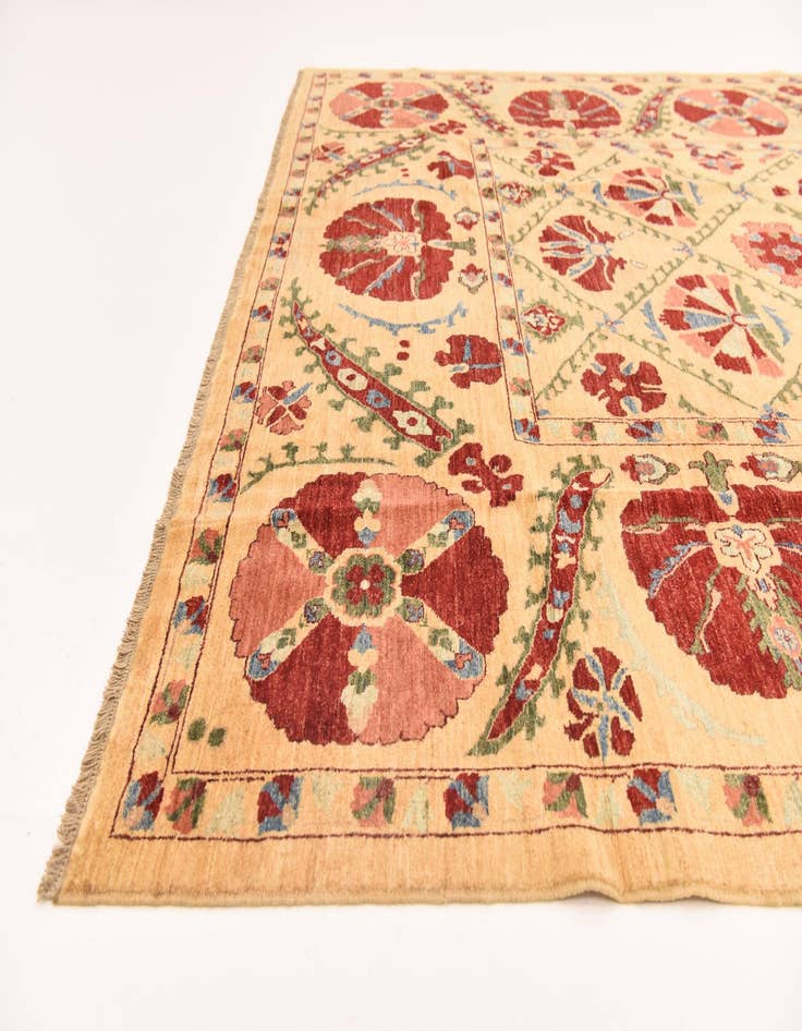 Detail image of  7' x 9' 7  Hand Knotted Ariana Ziegler Oriental Rug