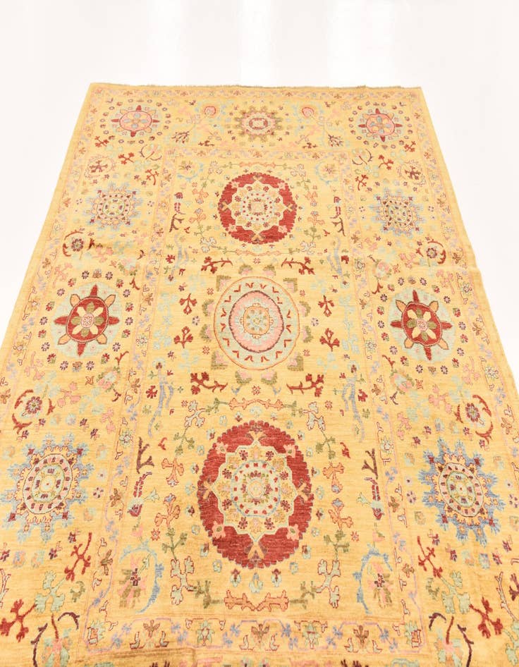 Detail image of  6' 6 x 9' 6  Hand Knotted Ariana Ziegler Oriental Rug