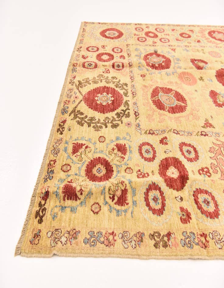 Detail image of  5' 9 x 8'  Hand Knotted Ariana Ziegler Oriental Rug