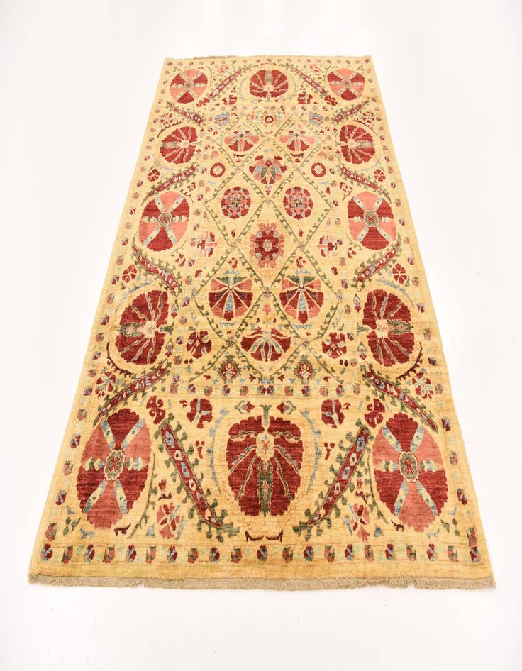 Detail image of  5' 8 x 8'  Hand Knotted Ariana Ziegler Oriental Rug