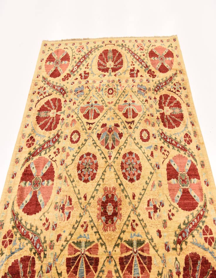 Detail image of  5' 8 x 8'  Hand Knotted Ariana Ziegler Oriental Rug