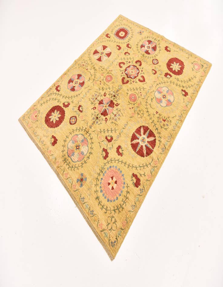 Detail image of  5' 1 x 6' 4  Hand Knotted Ariana Ziegler Oriental Rug