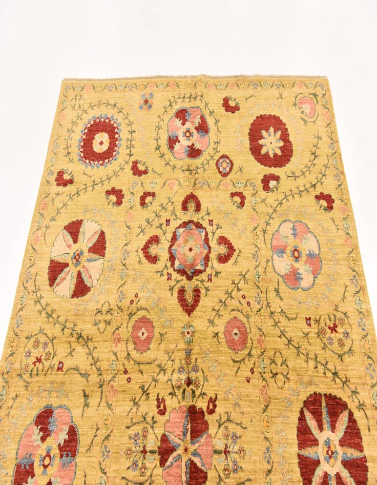 Detail image of  5' 1 x 6' 4  Hand Knotted Ariana Ziegler Oriental Rug