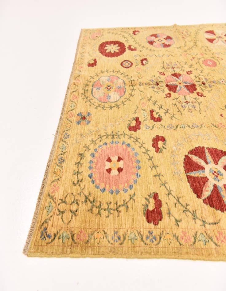 Detail image of  5' 1 x 6' 4  Hand Knotted Ariana Ziegler Oriental Rug