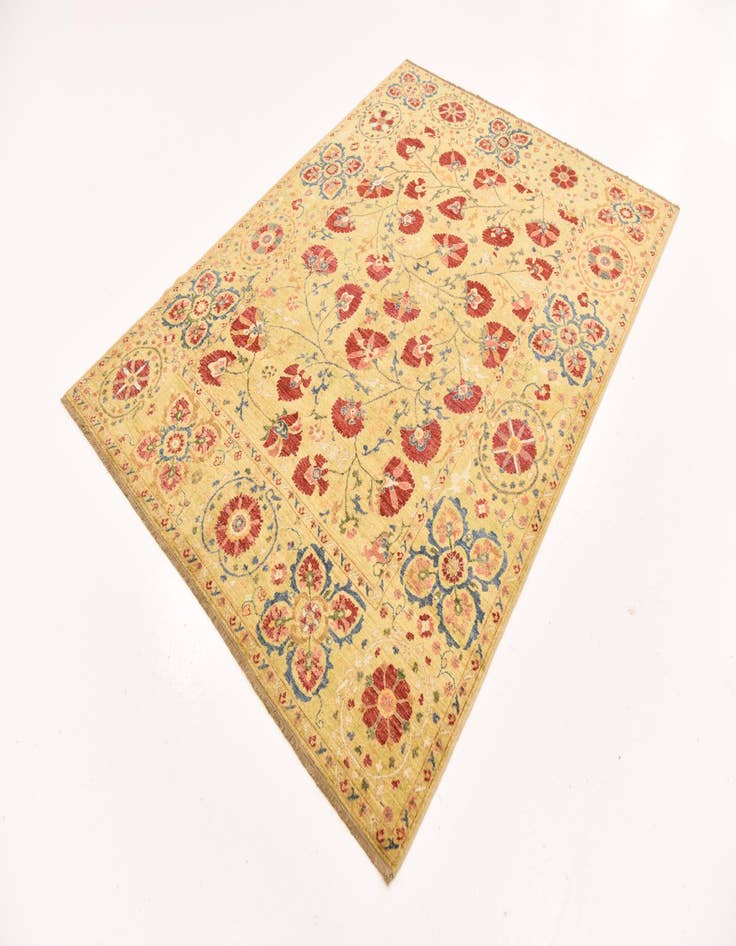 Detail image of  5' 2 x 6' 11  Hand Knotted Ariana Ziegler Oriental Rug