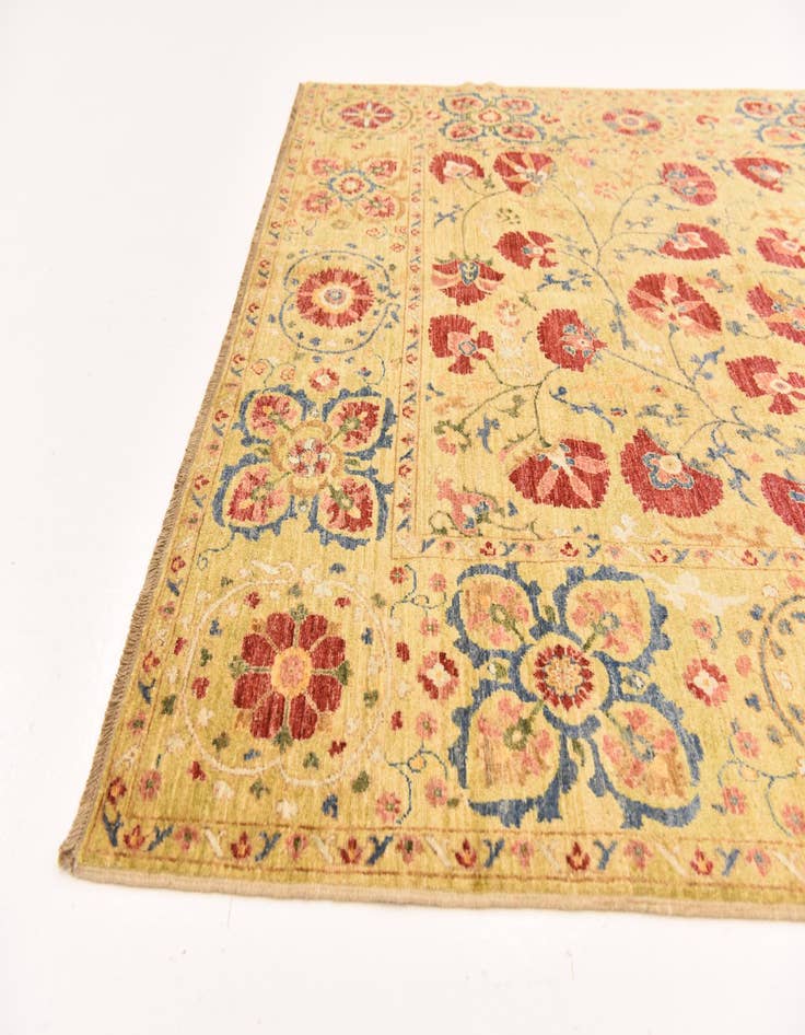 Detail image of  5' 2 x 6' 11  Hand Knotted Ariana Ziegler Oriental Rug