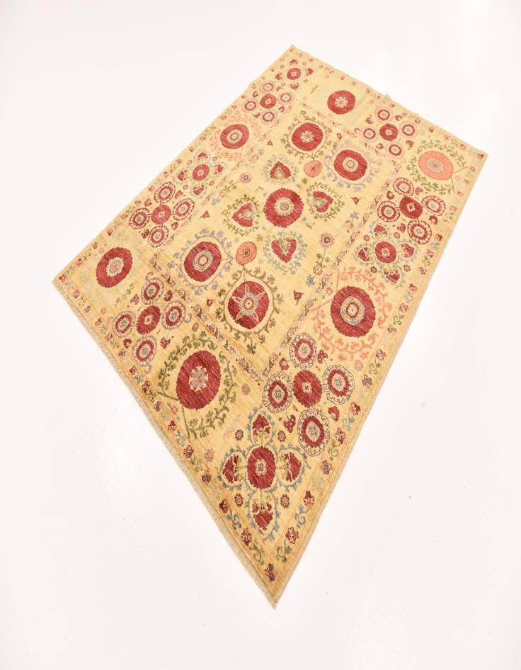 Detail image of  5' x 6' 9  Hand Knotted Ariana Ziegler Oriental Rug