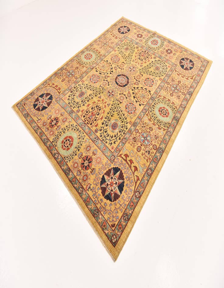 Detail image of  6' 7 x 8' 8  Hand Knotted Ariana Ziegler Oriental Rug