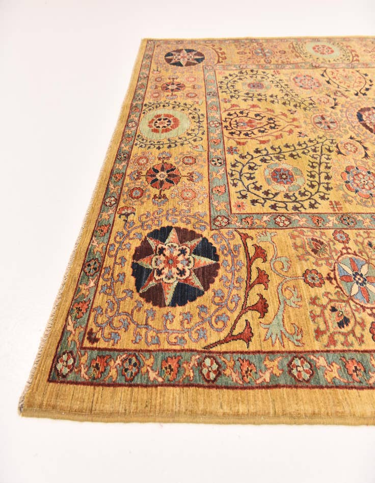 Detail image of  6' 7 x 8' 8  Hand Knotted Ariana Ziegler Oriental Rug