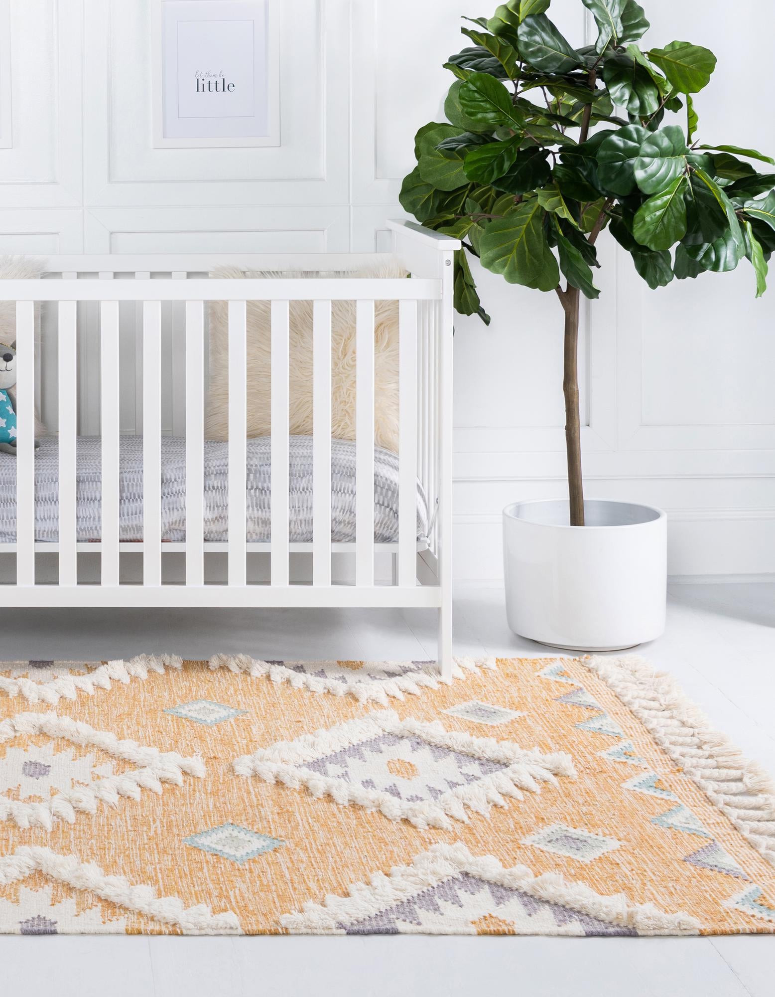 Gold 8' x 10' Hand Woven Arizona Wool Rug | Rugs.com