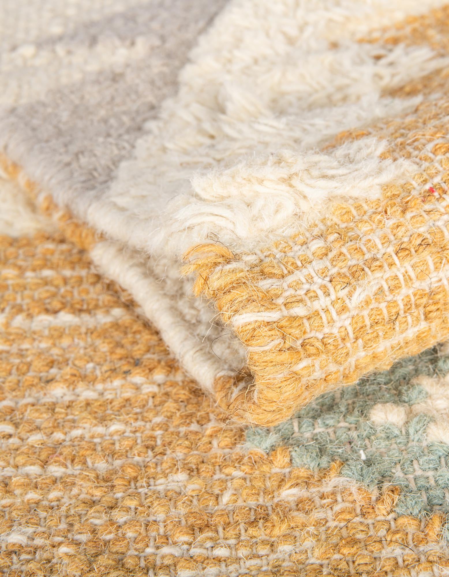 Gold 5' 1 x 8' Hand Woven Arizona Wool Rug | Rugs.com