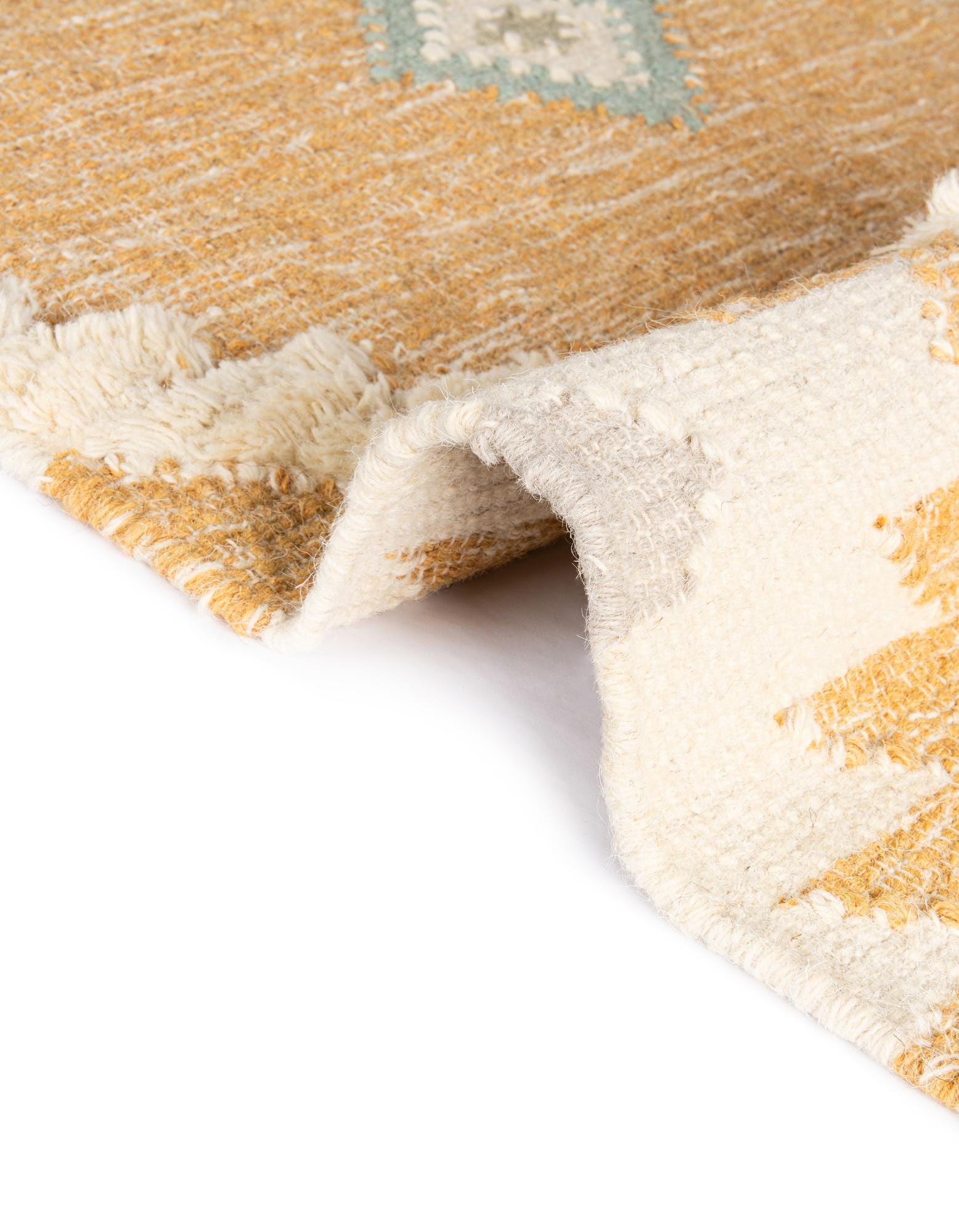 Gold 5' 1 x 8' Hand Woven Arizona Wool Rug | Rugs.com