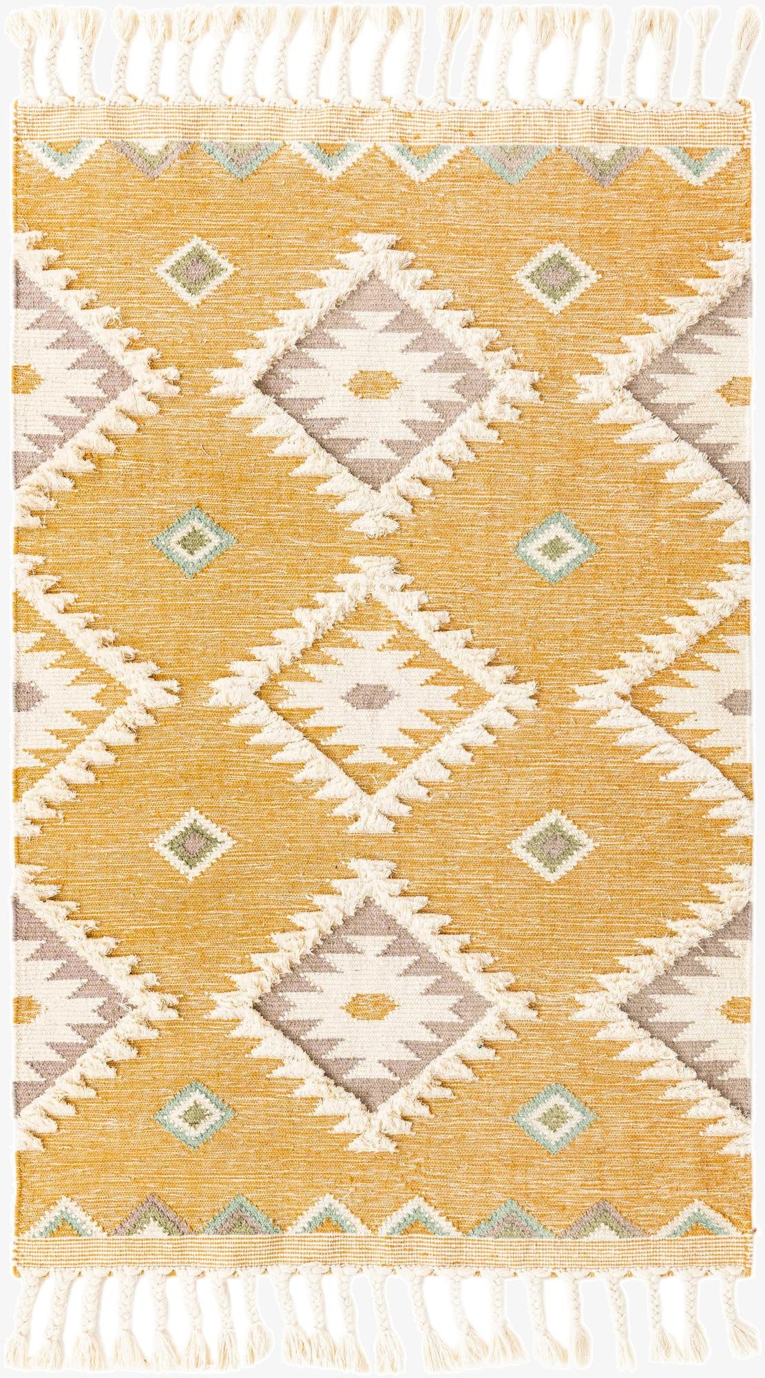  5' 1 x 8'  Hand Woven Arizona Wool Rug