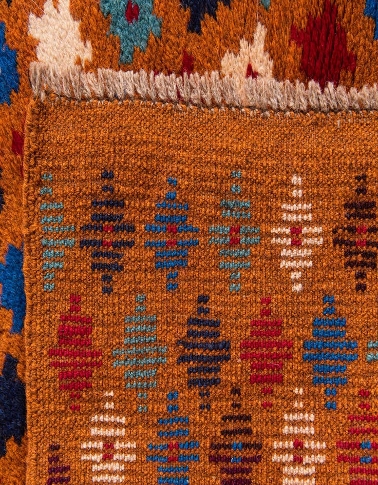 Detail image of  2' 10 x 4' 6  Hand Knotted Balouch Wool Rug