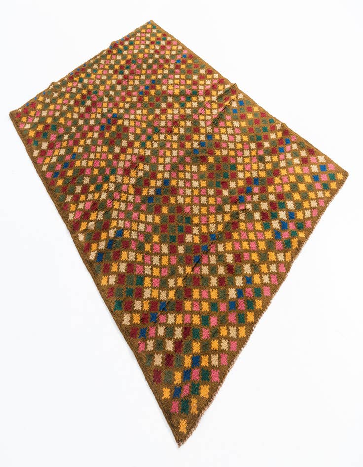 Detail image of  5' x 6' 10  Hand Knotted Balouch Wool Rug