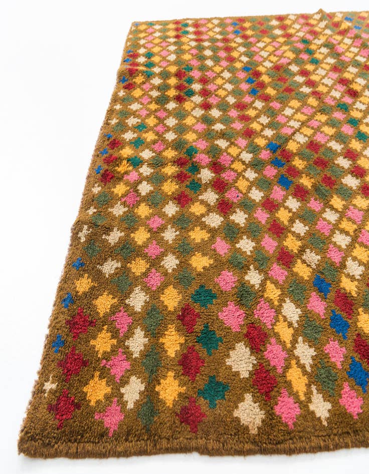 Detail image of  5' x 6' 10  Hand Knotted Balouch Wool Rug