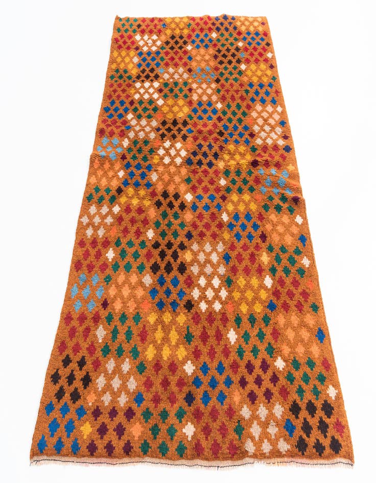 Detail image of  4' 8 x 7'  Hand Knotted Balouch Wool Rug