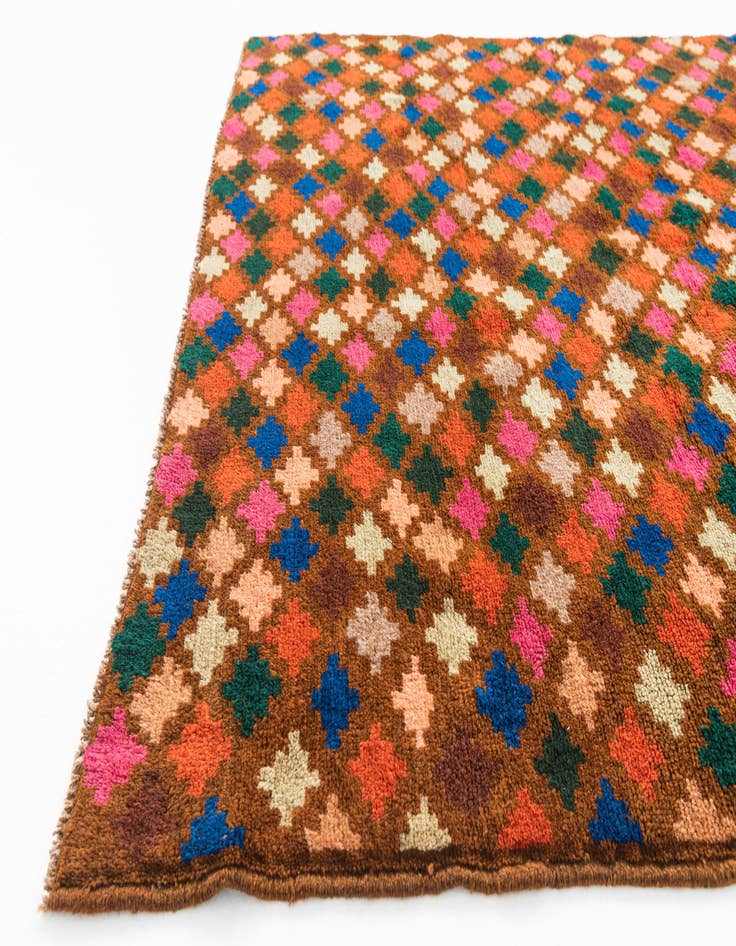 Detail image of  4' 7 x 6' 10  Hand Knotted Balouch Wool Rug