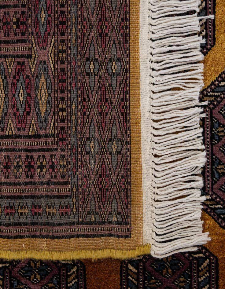 Detail image of  4' x 5' 9  Hand Knotted Bokhara Oriental Wool Rug