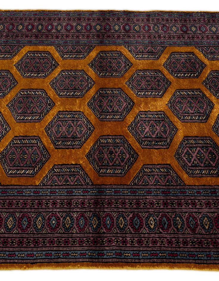 Detail image of  4' x 5' 9  Hand Knotted Bokhara Oriental Wool Rug