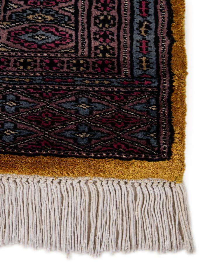 Detail image of  4' x 5' 9  Hand Knotted Bokhara Oriental Wool Rug