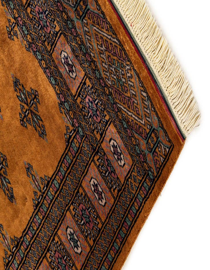 Detail image of  3' 2 x 4' 11  Hand Knotted Bokhara Oriental Wool Rug
