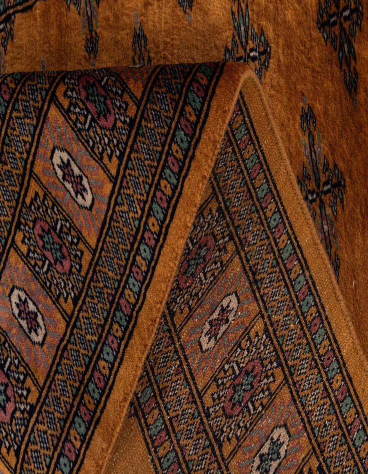 Detail image of  3' 2 x 4' 11  Hand Knotted Bokhara Oriental Wool Rug