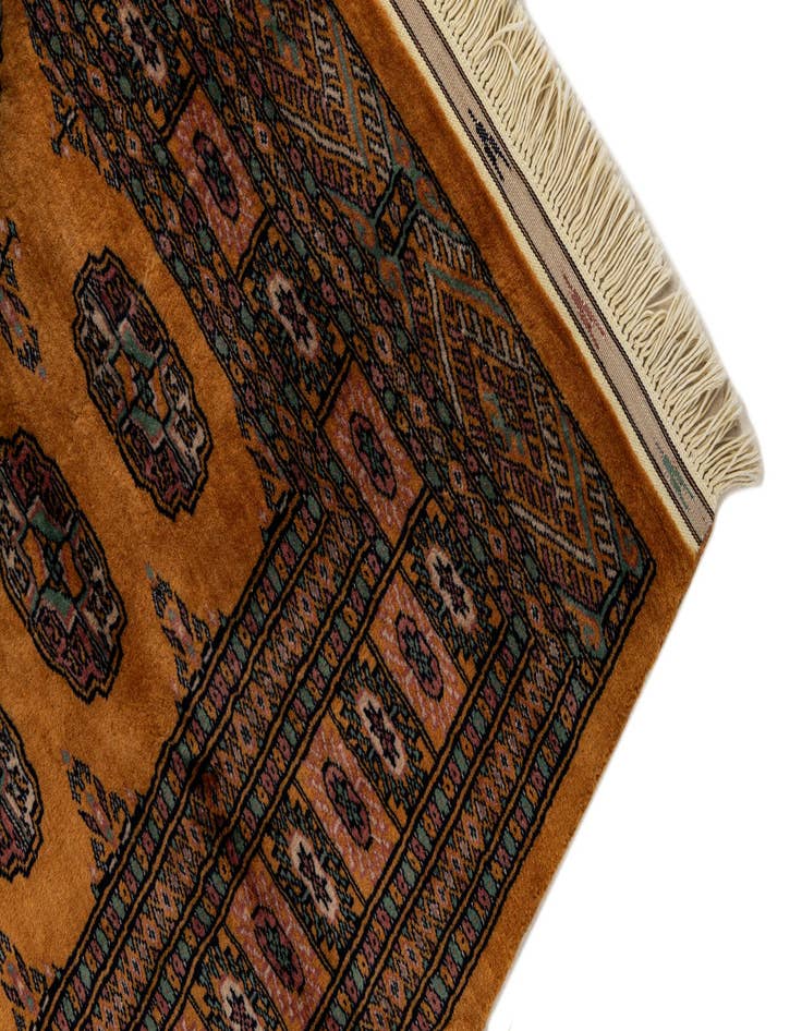 Detail image of  4' 6 x 6' 2  Hand Knotted Bokhara Wool Rug