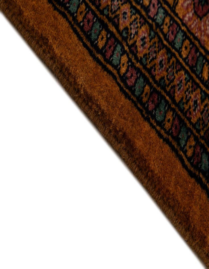 Detail image of  4' 6 x 6' 2  Hand Knotted Bokhara Wool Rug