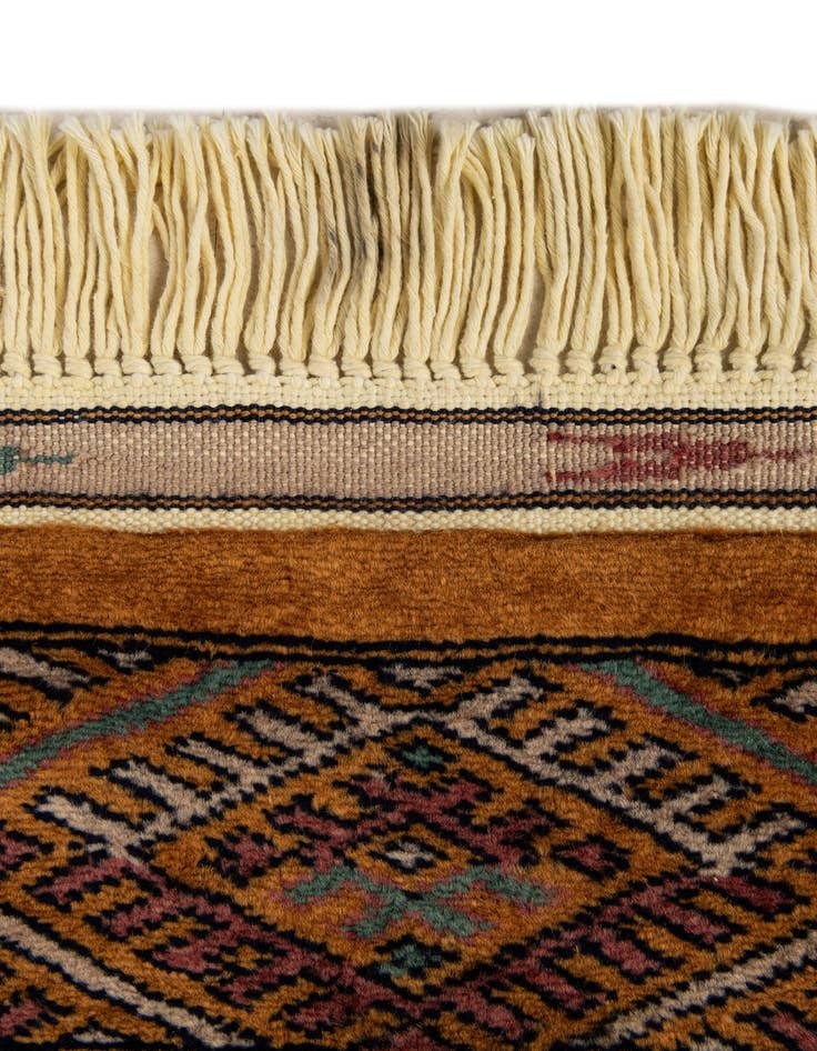 Detail image of  4' 6 x 6' 2  Hand Knotted Bokhara Wool Rug