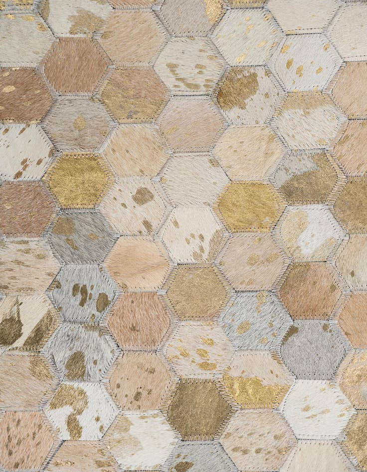 Detail image of  5' 2 x 8' Cowhide Leather Rug