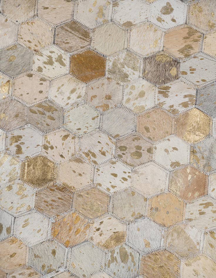 Detail image of  5' 2 x 8' Cowhide Leather Rug